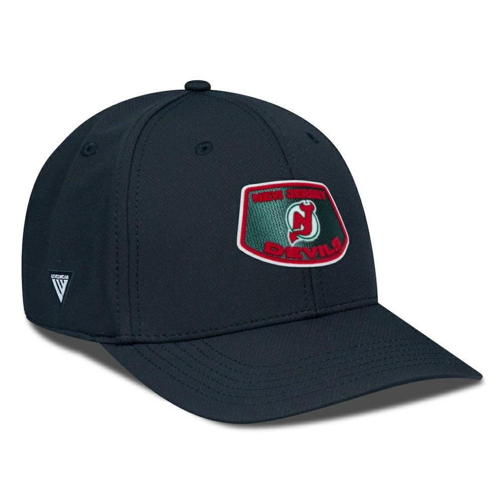 NHL Black New Jersey Devils Levelwear Retro Skylight Rise Flex Hat