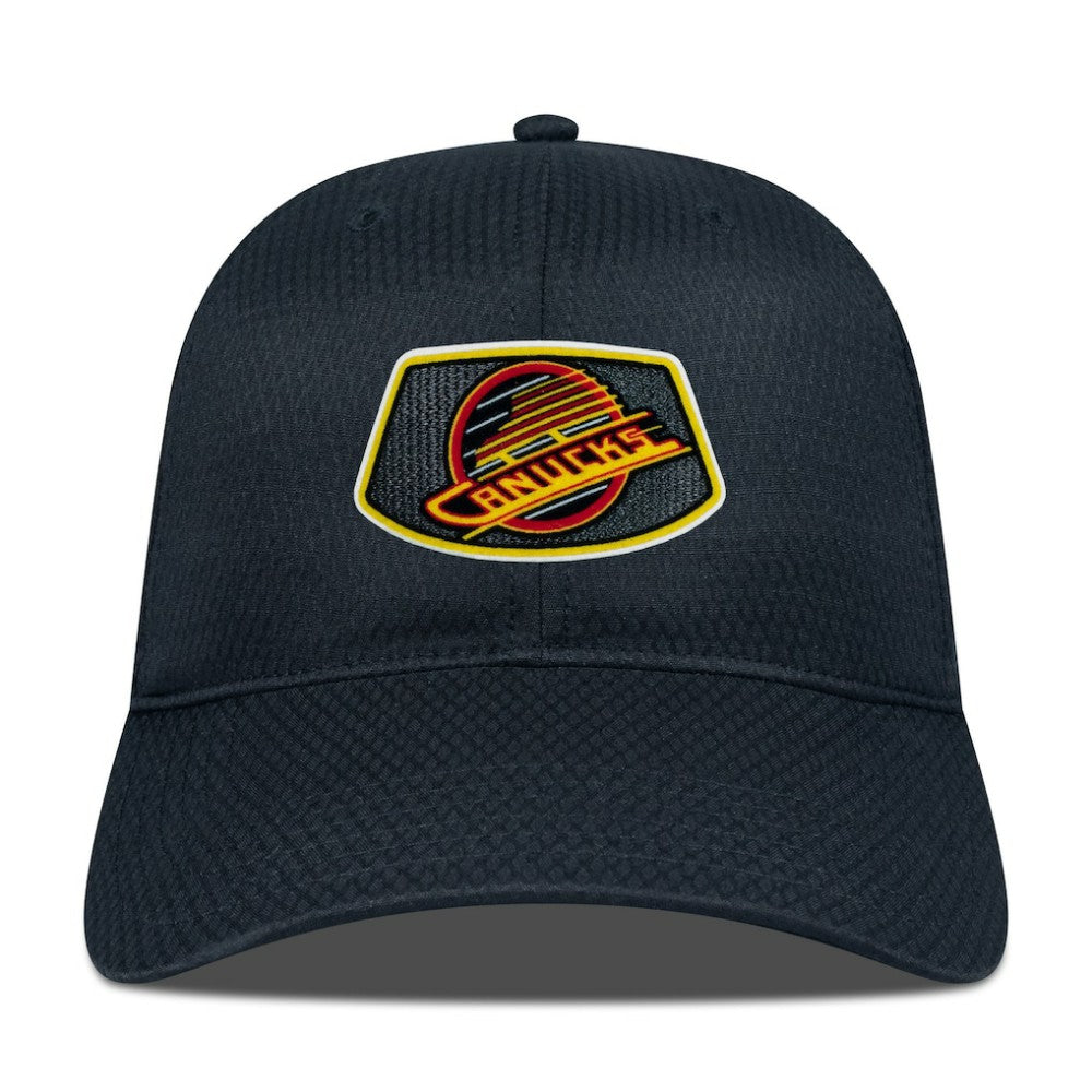 NHL Black Vancouver Canucks Levelwear Retro Skylight Matrix Adjustable Hat
