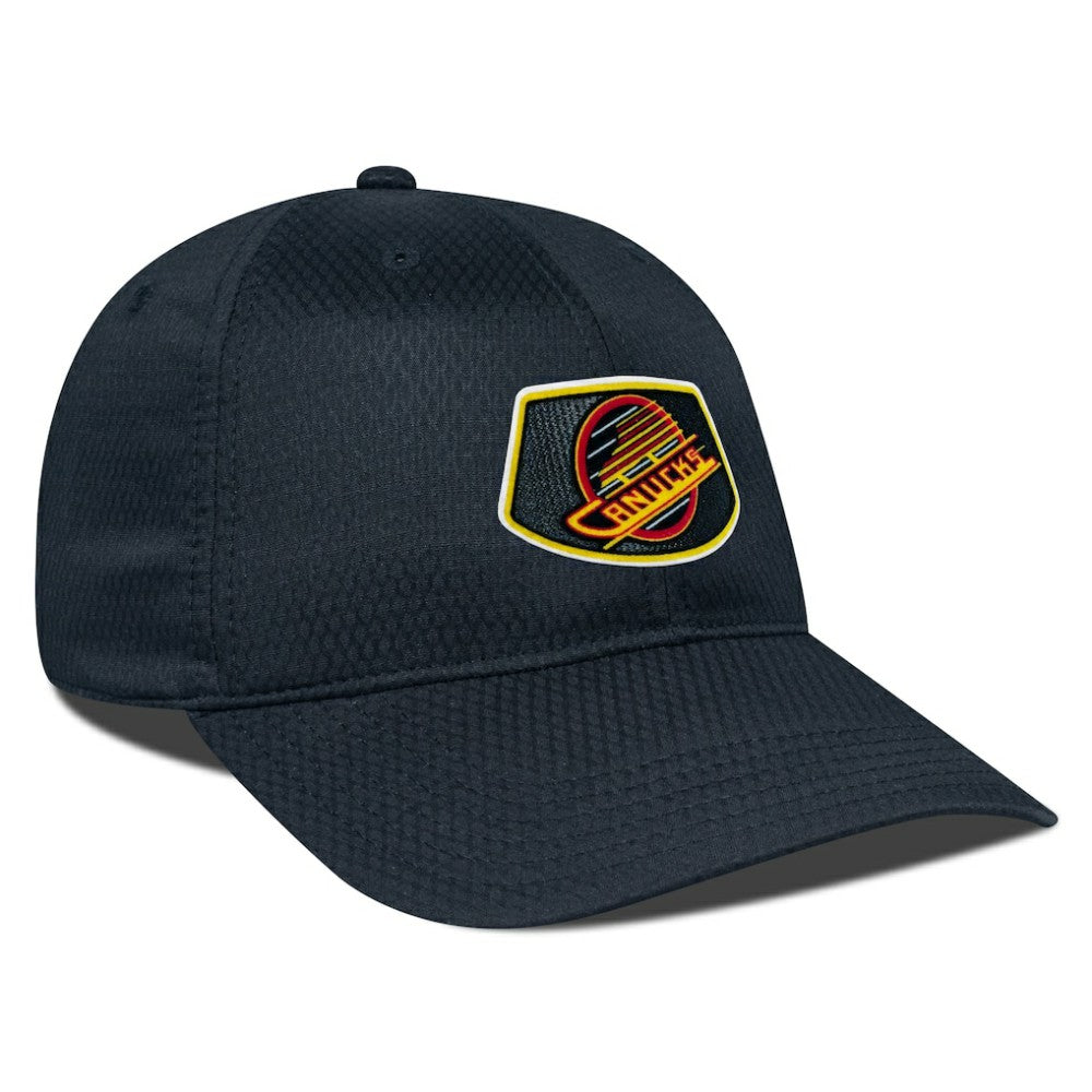 NHL Black Vancouver Canucks Levelwear Retro Skylight Matrix Adjustable Hat