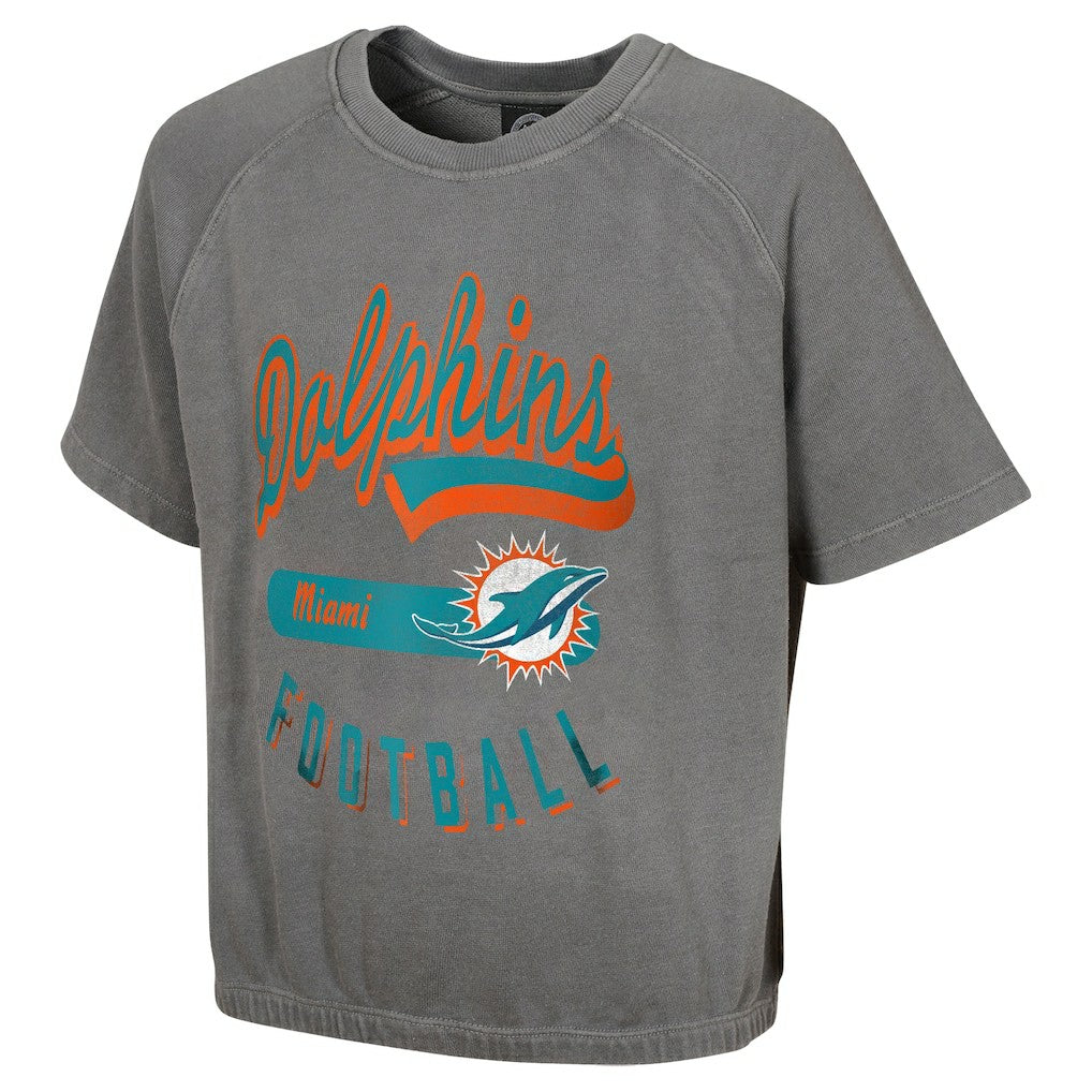 Women's Mineral Wash Short Sleeve Top - Miami Dolphins
