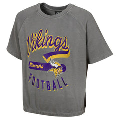 Women's Mineral Wash Short Sleeve Top - Minnesota Vikings