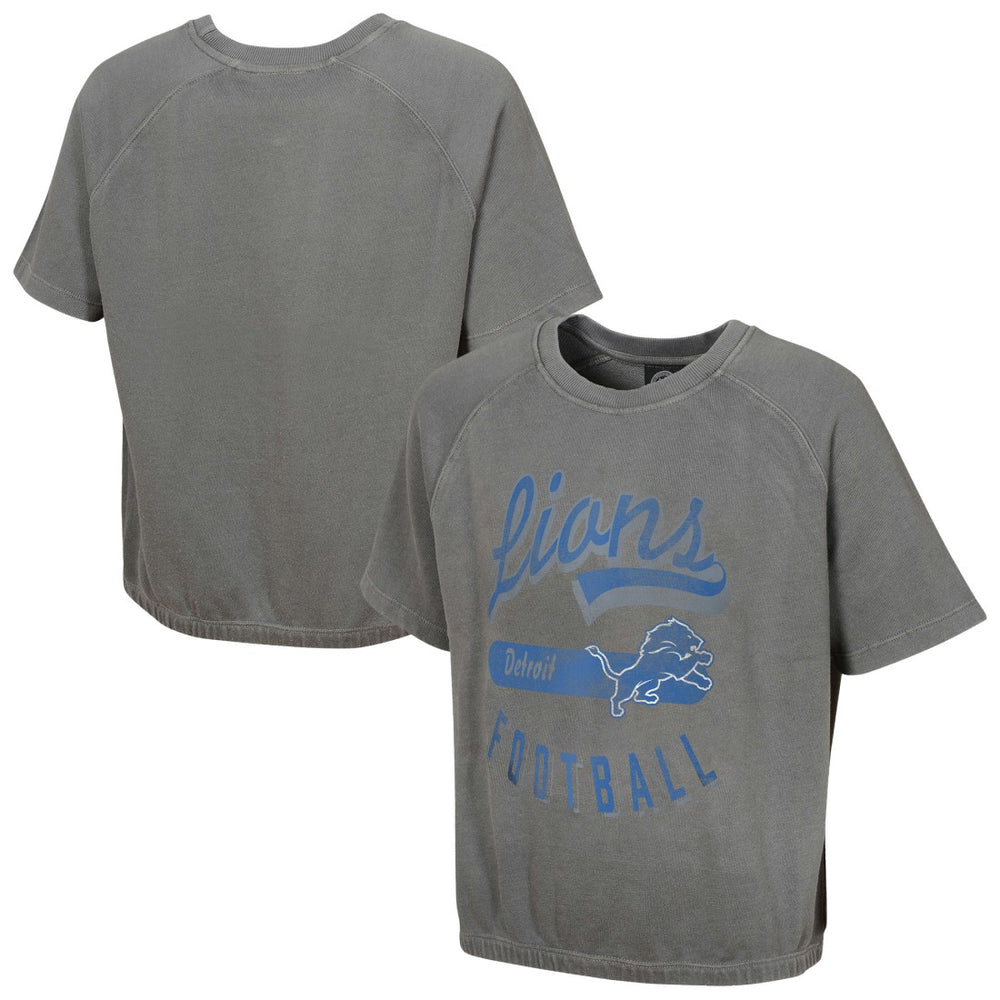 Women's Mineral Wash Short Sleeve Top - Detroit Lions