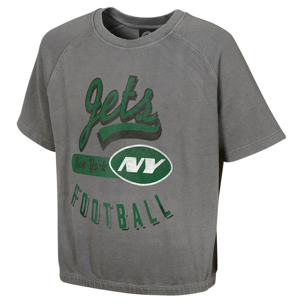Women's Mineral Wash Short Sleeve Top - New York Jets