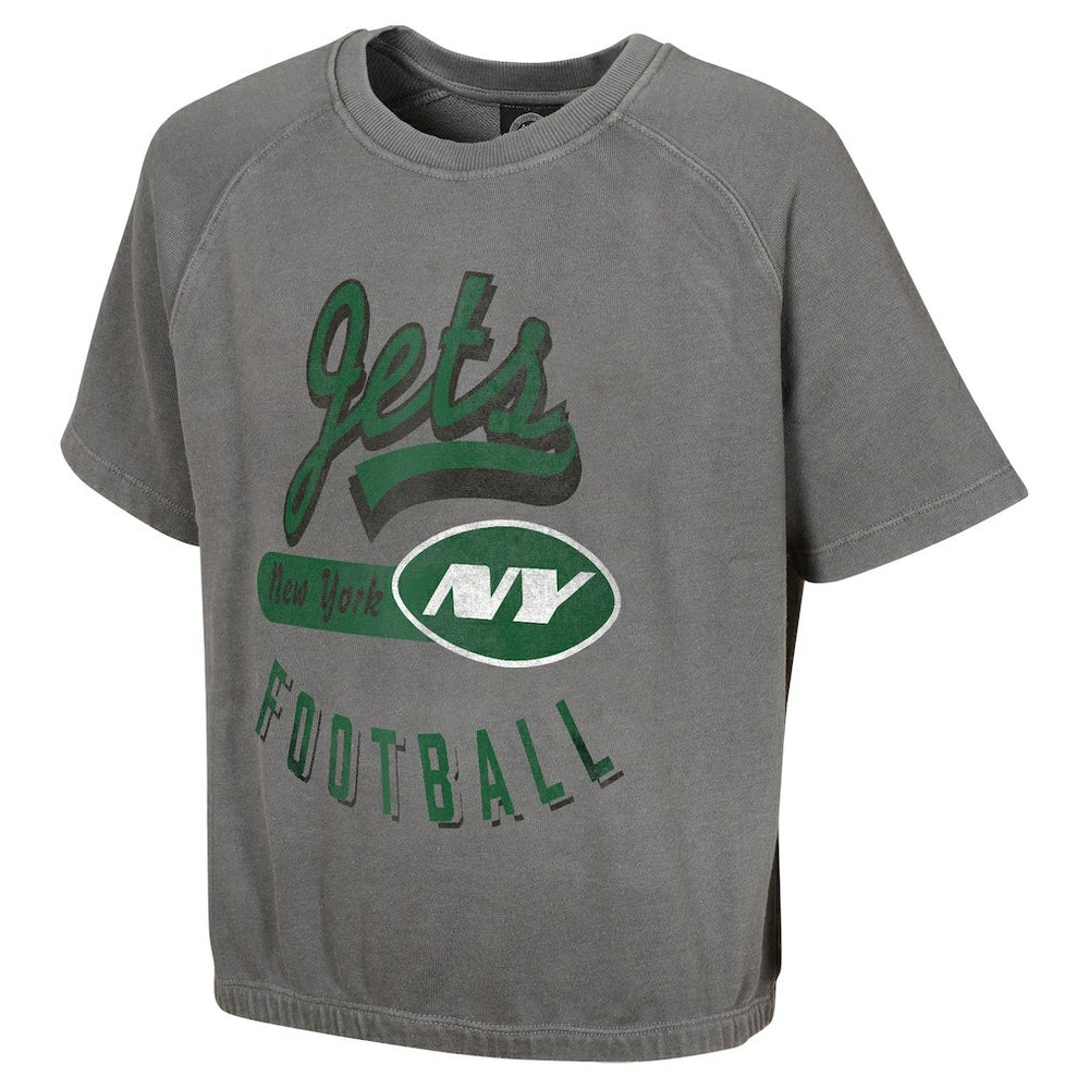 Women's Mineral Wash Short Sleeve Top - New York Jets