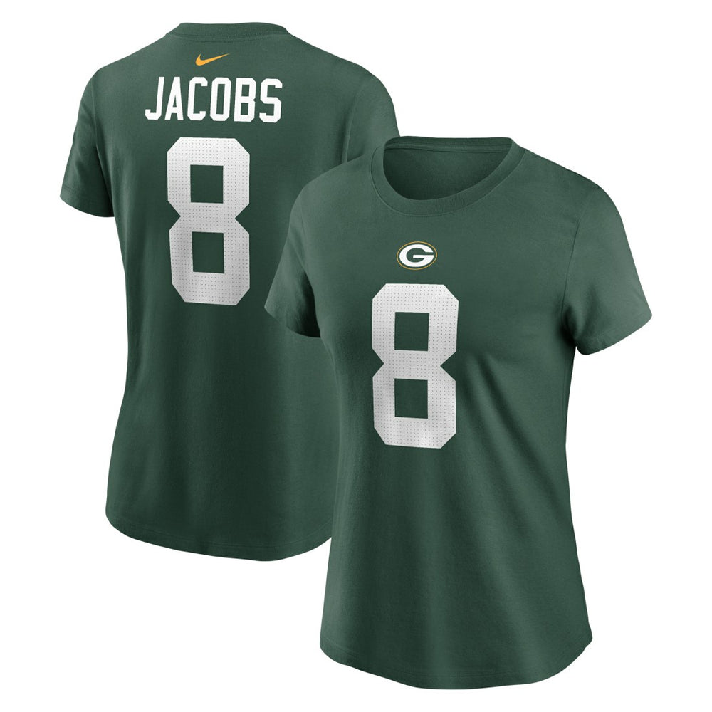 Josh Jacobs  Women's Player Name & Number T-Shirt - Green Bay Packers