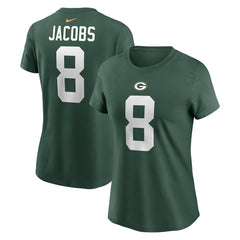 Josh Jacobs  Women's Player Name & Number T-Shirt - Green Bay Packers