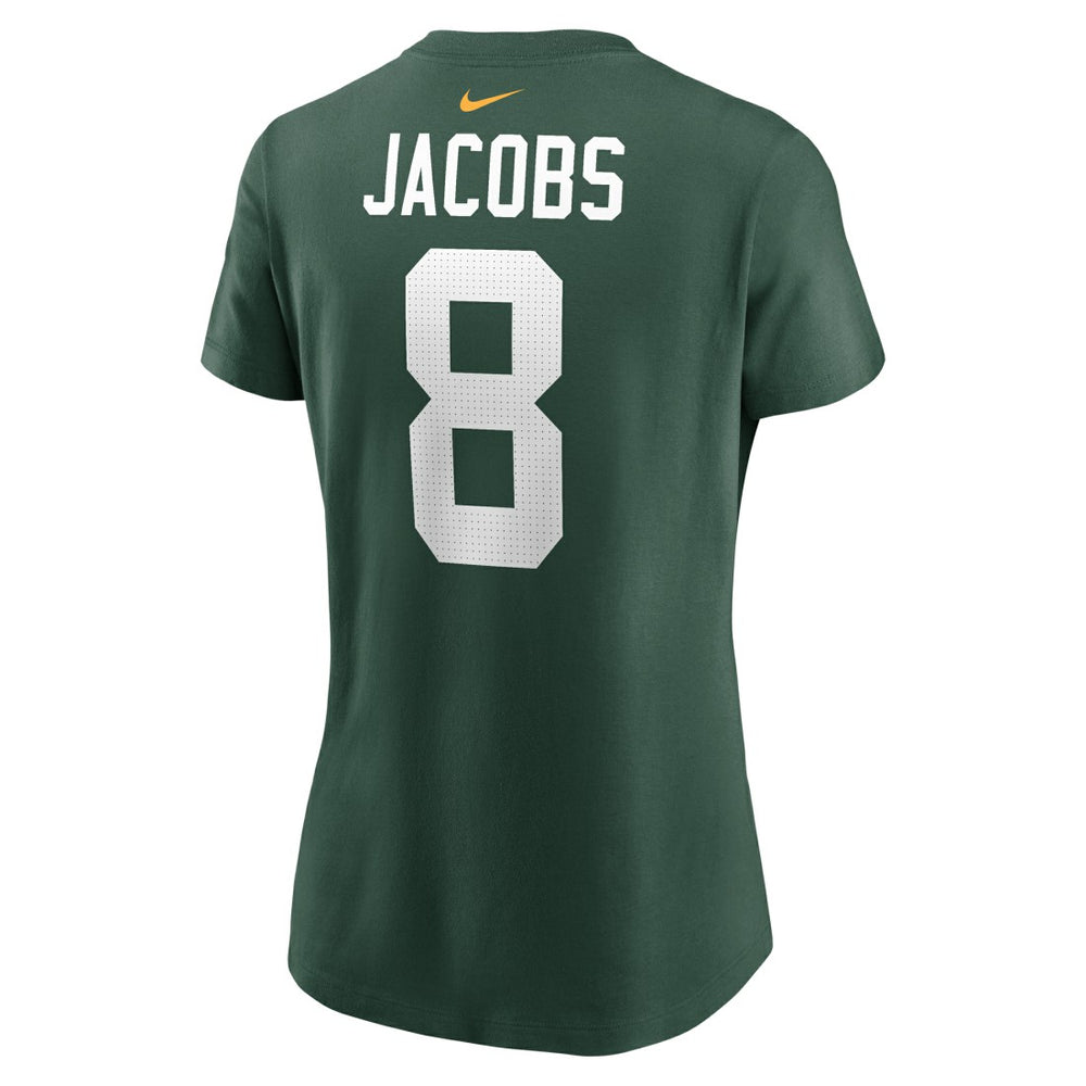 Josh Jacobs  Women's Player Name & Number T-Shirt - Green Bay Packers