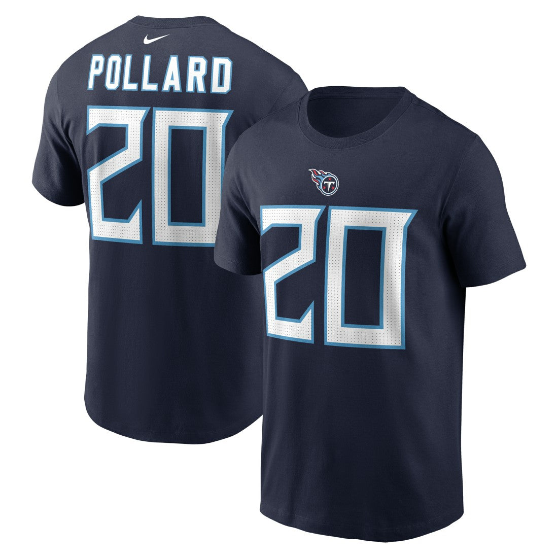 Tony Pollard  Player Name & Number T-Shirt - Tennessee Titans