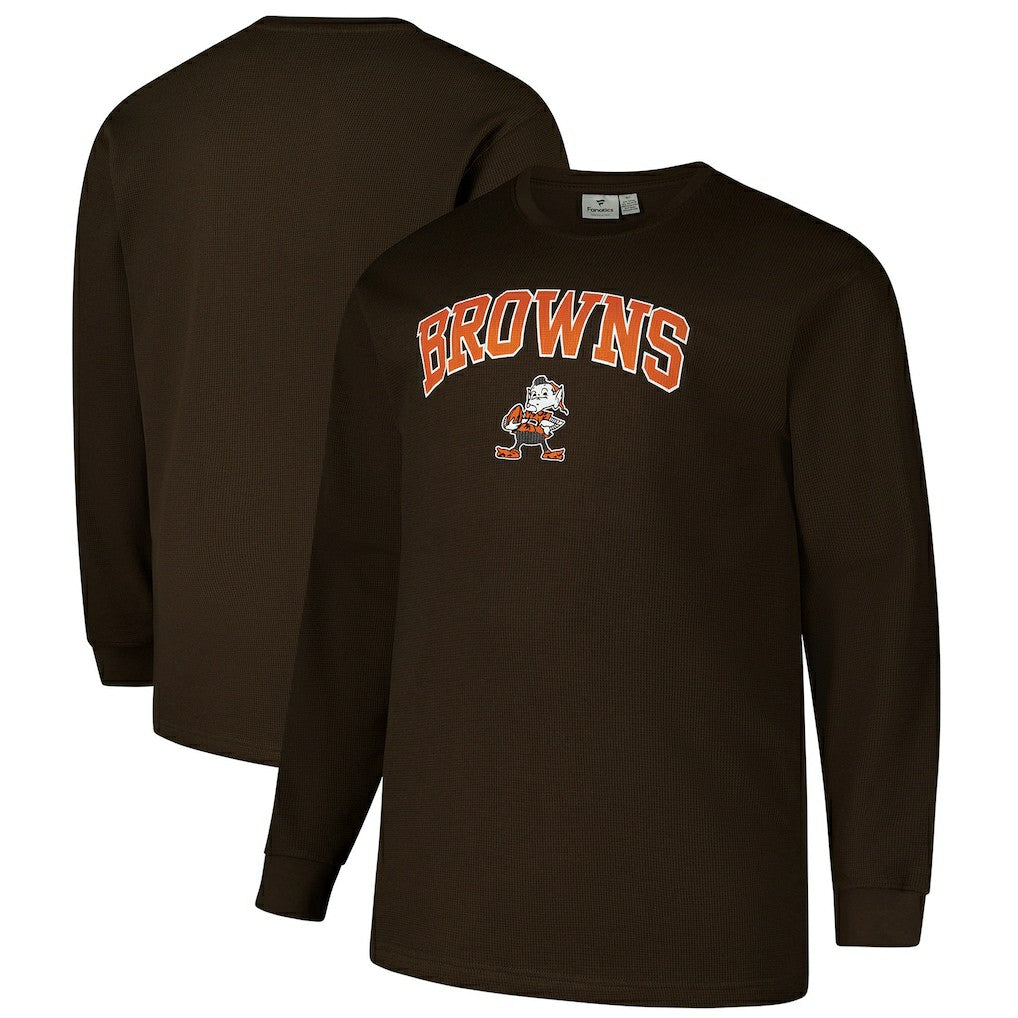 Big & Tall Throwback Thermal Long Sleeve T-Shirt - Cleveland Browns