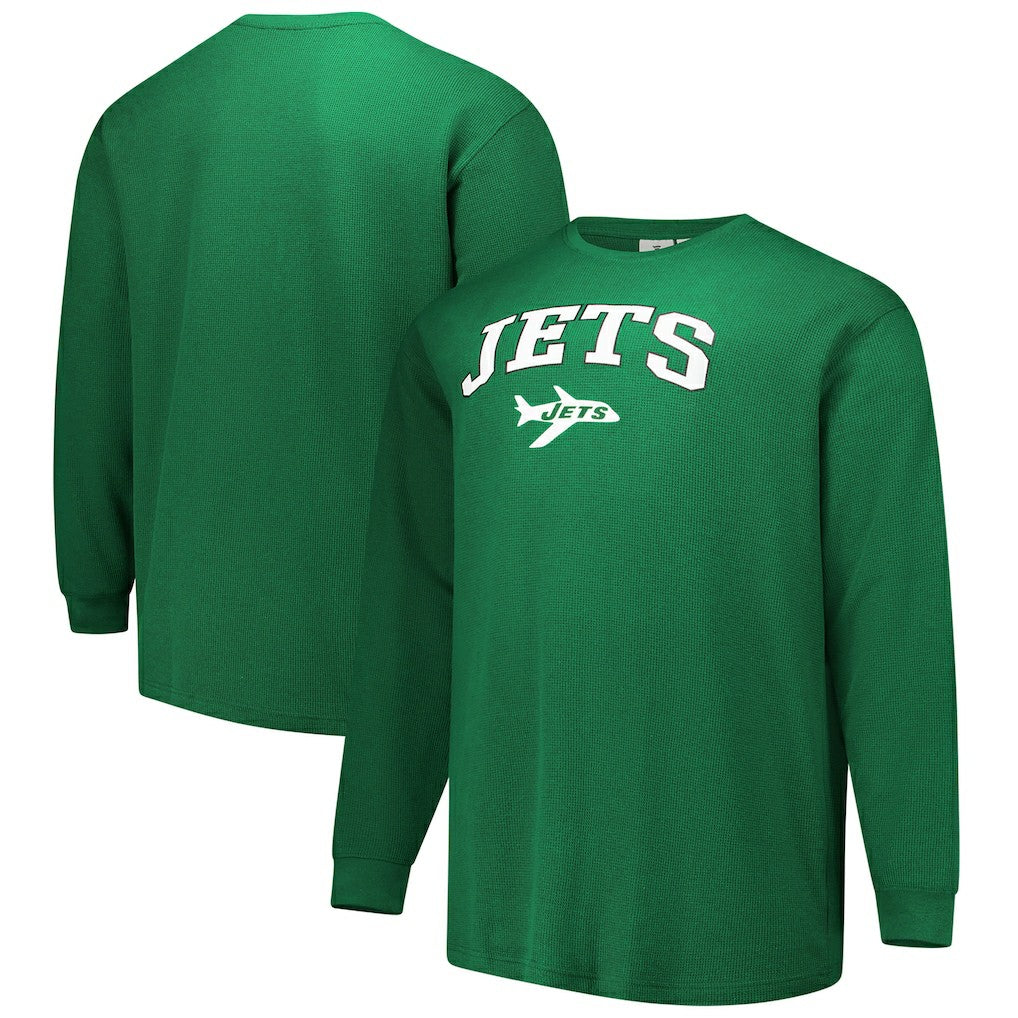 Big & Tall Throwback Thermal Long Sleeve T-Shirt - New York Jets
