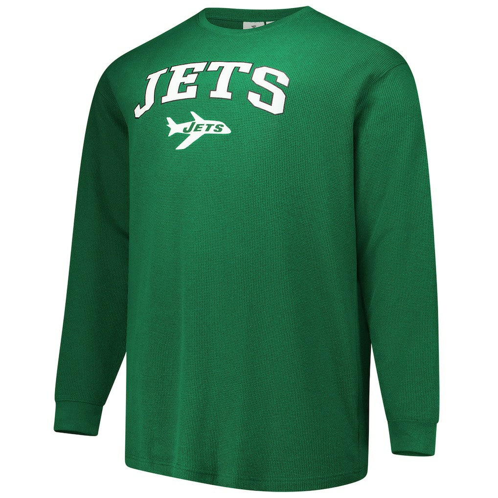 Big & Tall Throwback Thermal Long Sleeve T-Shirt - New York Jets