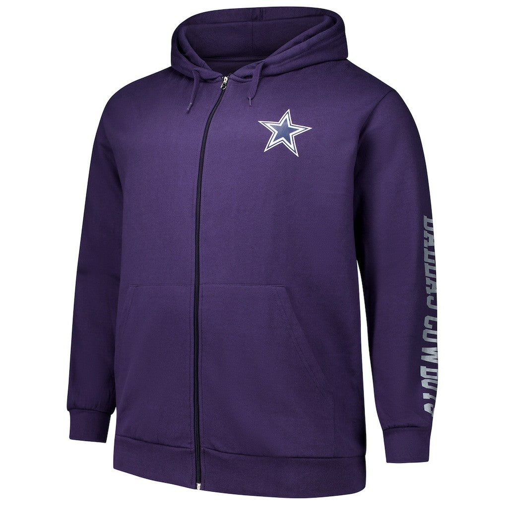 Big & Tall Sleeve Hit Full-Zip Hoodie - Dallas Cowboys