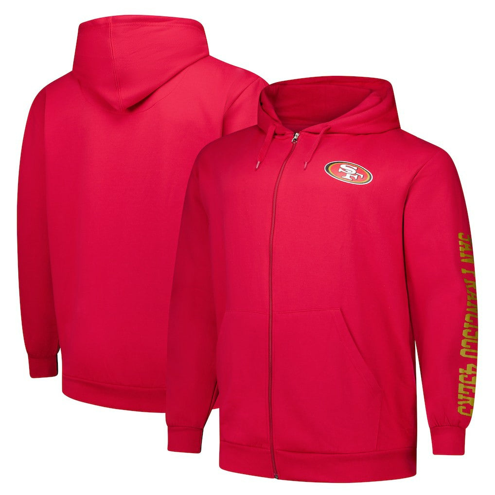 Big & Tall Sleeve Hit Full-Zip Hoodie - San Francisco 49ers