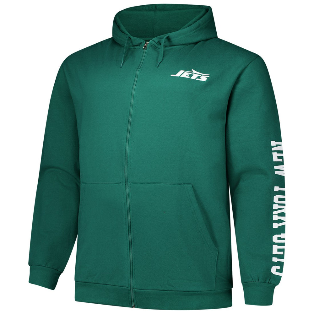 Big & Tall Sleeve Hit Full-Zip Hoodie - New York Jets