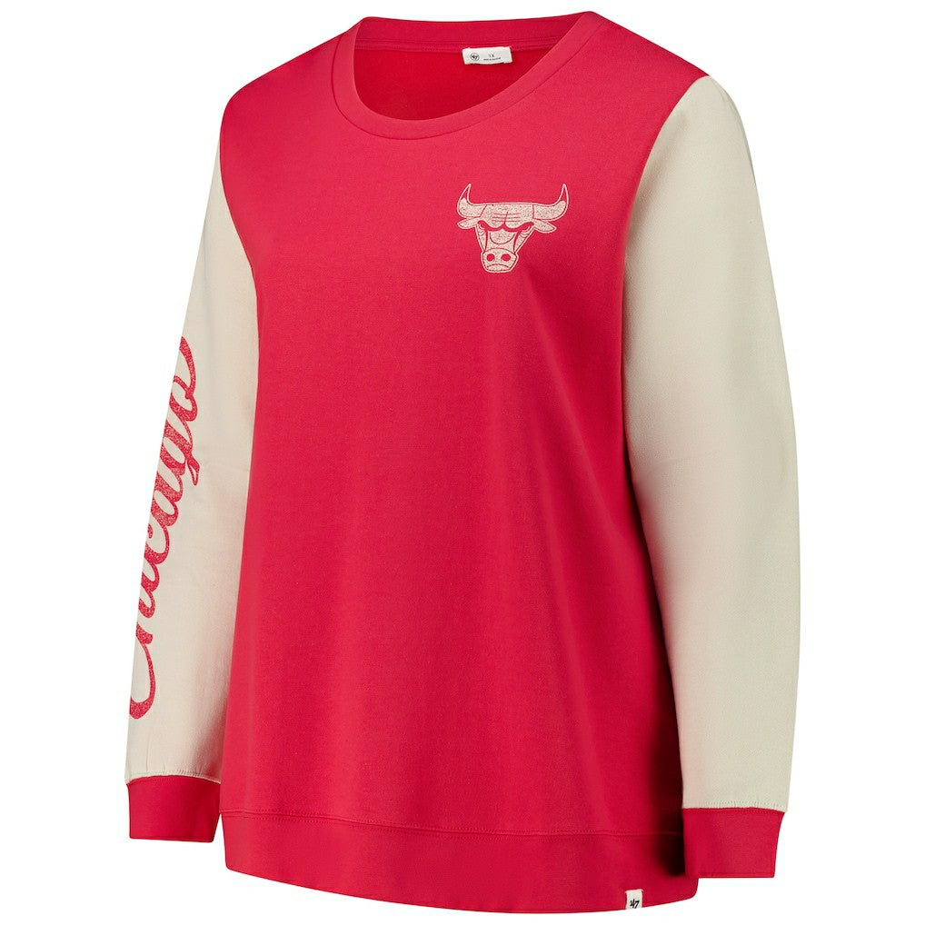 NBA Chicago Bulls '47 Women's Plus Size Oversized Rise Andie Pullover Sweatshirt