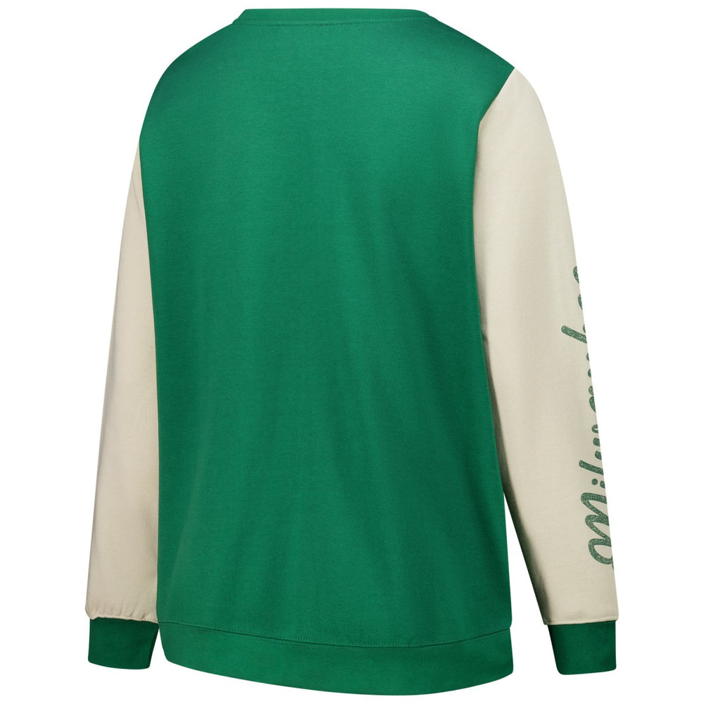 NBA Milwaukee Bucks '47 Women's Plus Size Oversized Rise Andie Pullover Sweatshirt