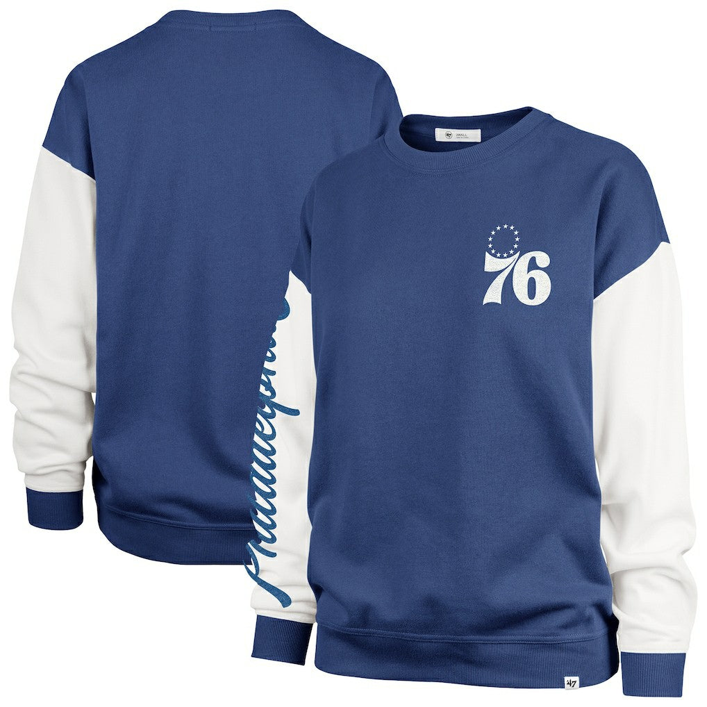 NBA Philadelphia 76ers '47 Women's Plus Size Oversized Rise Andie Pullover Sweatshirt