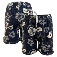 Wes & Willy Youth Floral Volley Swim Trunks - Dallas Cowboys