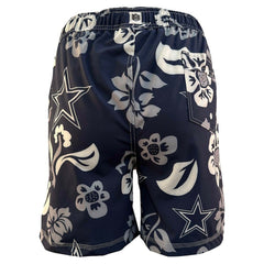 Wes & Willy Youth Floral Volley Swim Trunks - Dallas Cowboys