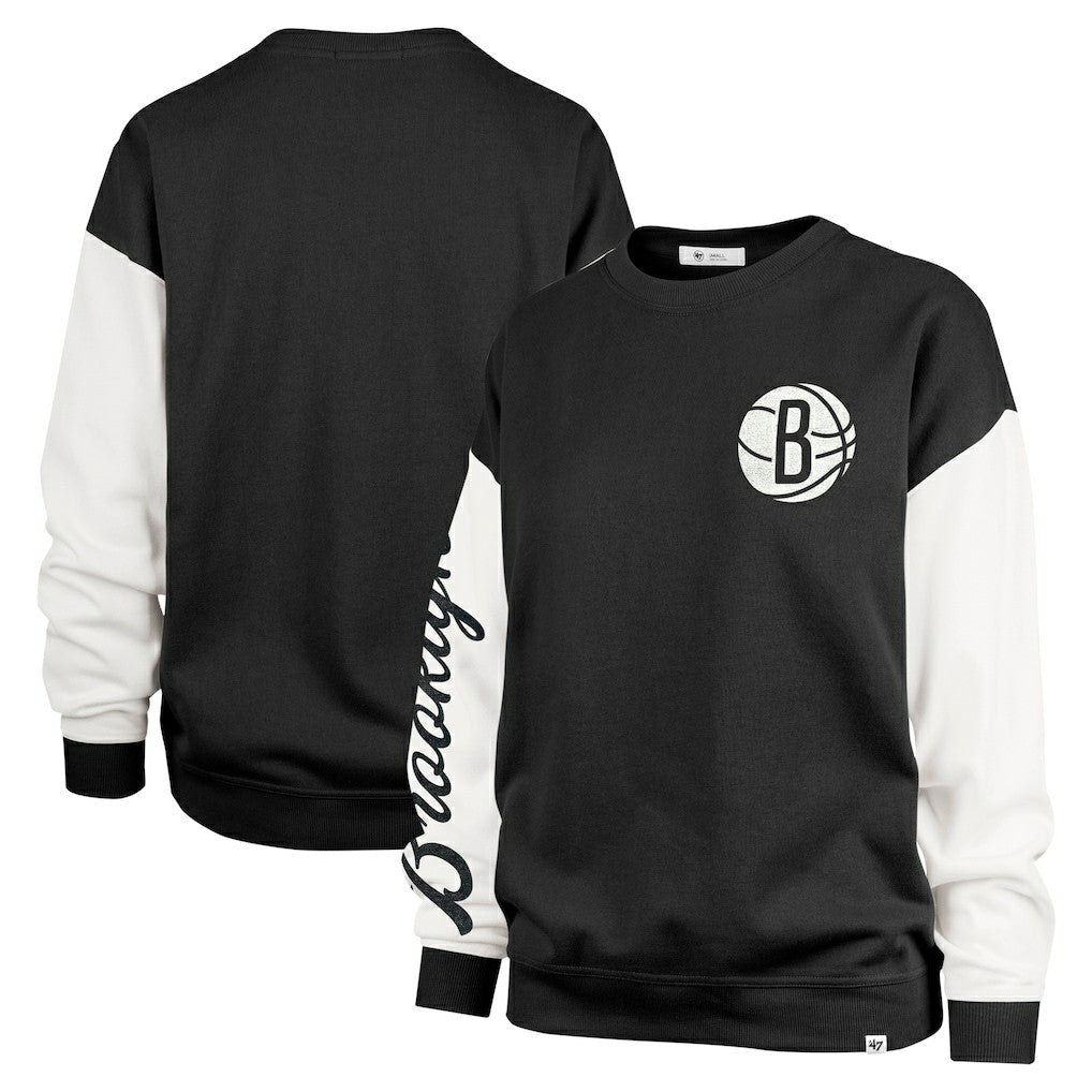 NBA Brooklyn Nets '47 Women's Rise Andie Oversized Pullover Sweatshirt