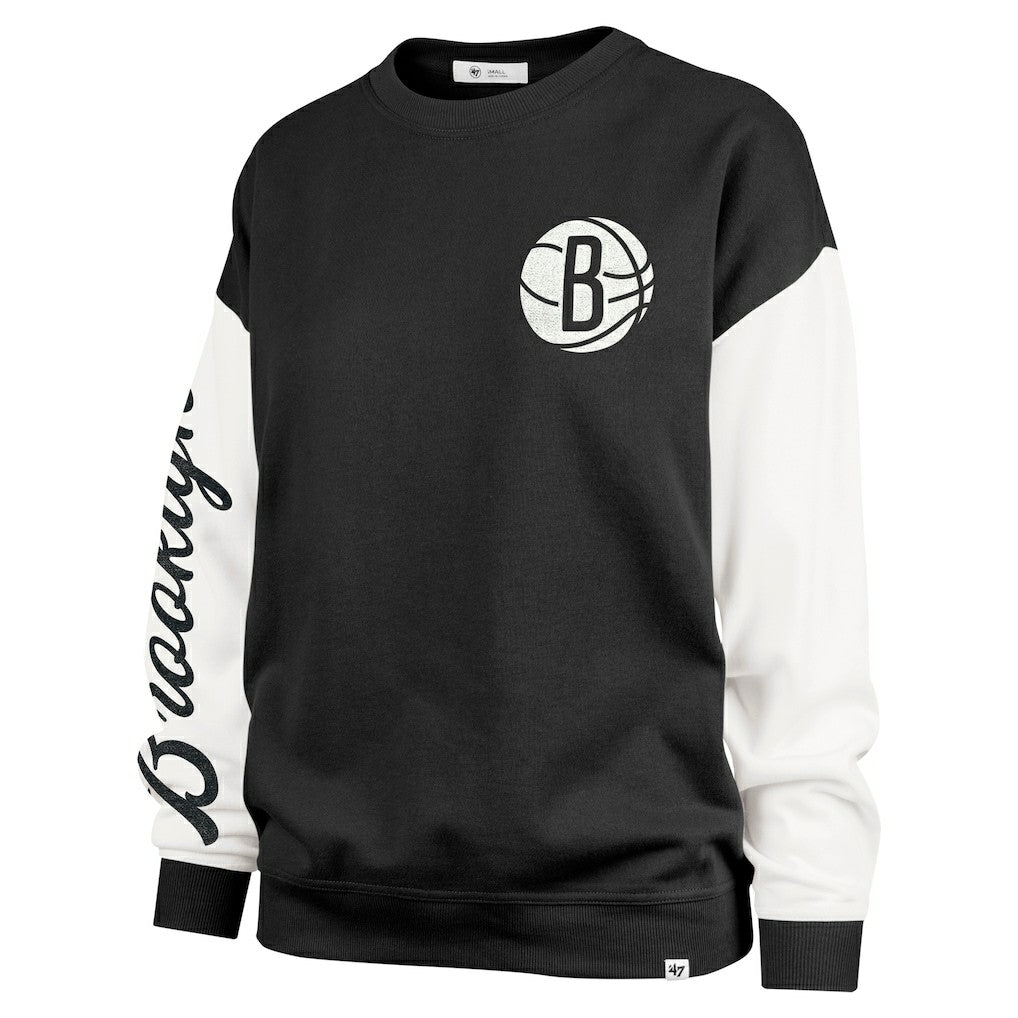 NBA Brooklyn Nets '47 Women's Rise Andie Oversized Pullover Sweatshirt