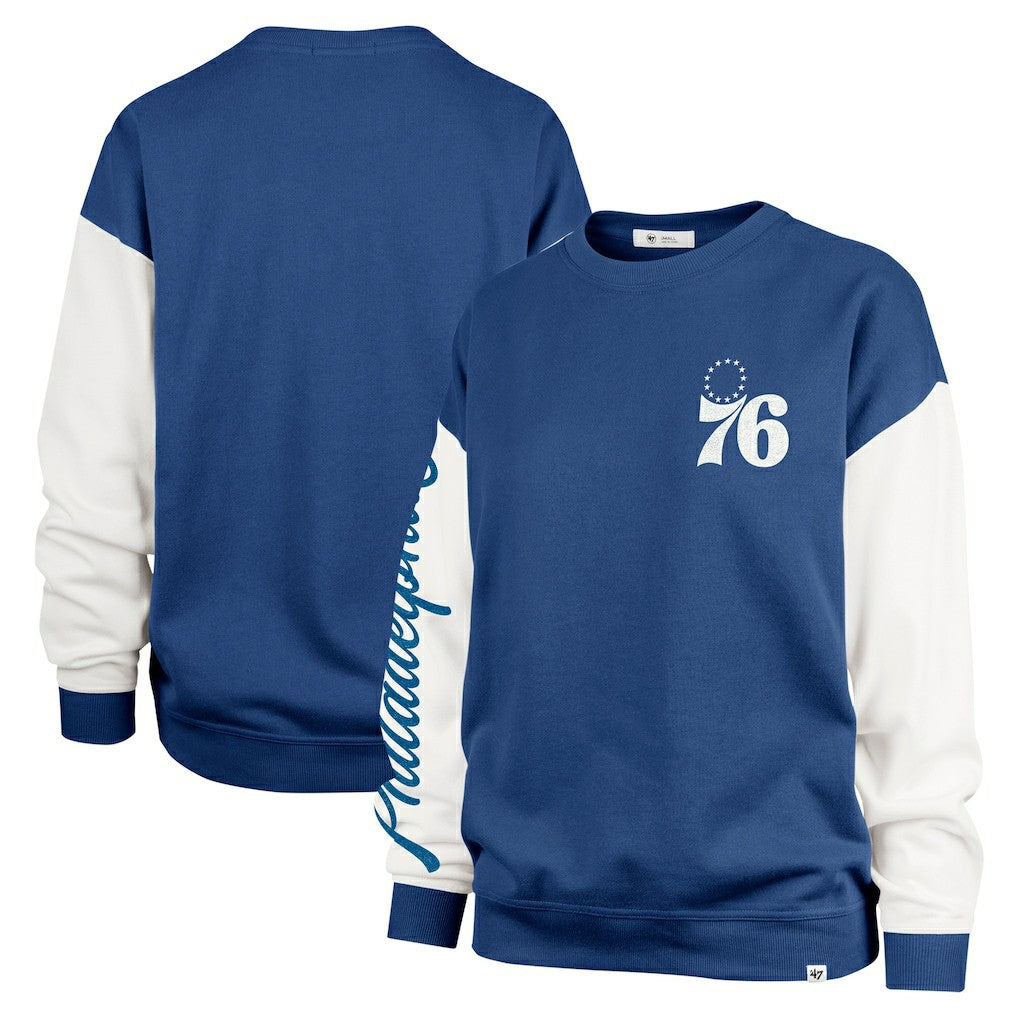 NBA Philadelphia 76ers '47 Women's Rise Andie Oversized Pullover Sweatshirt