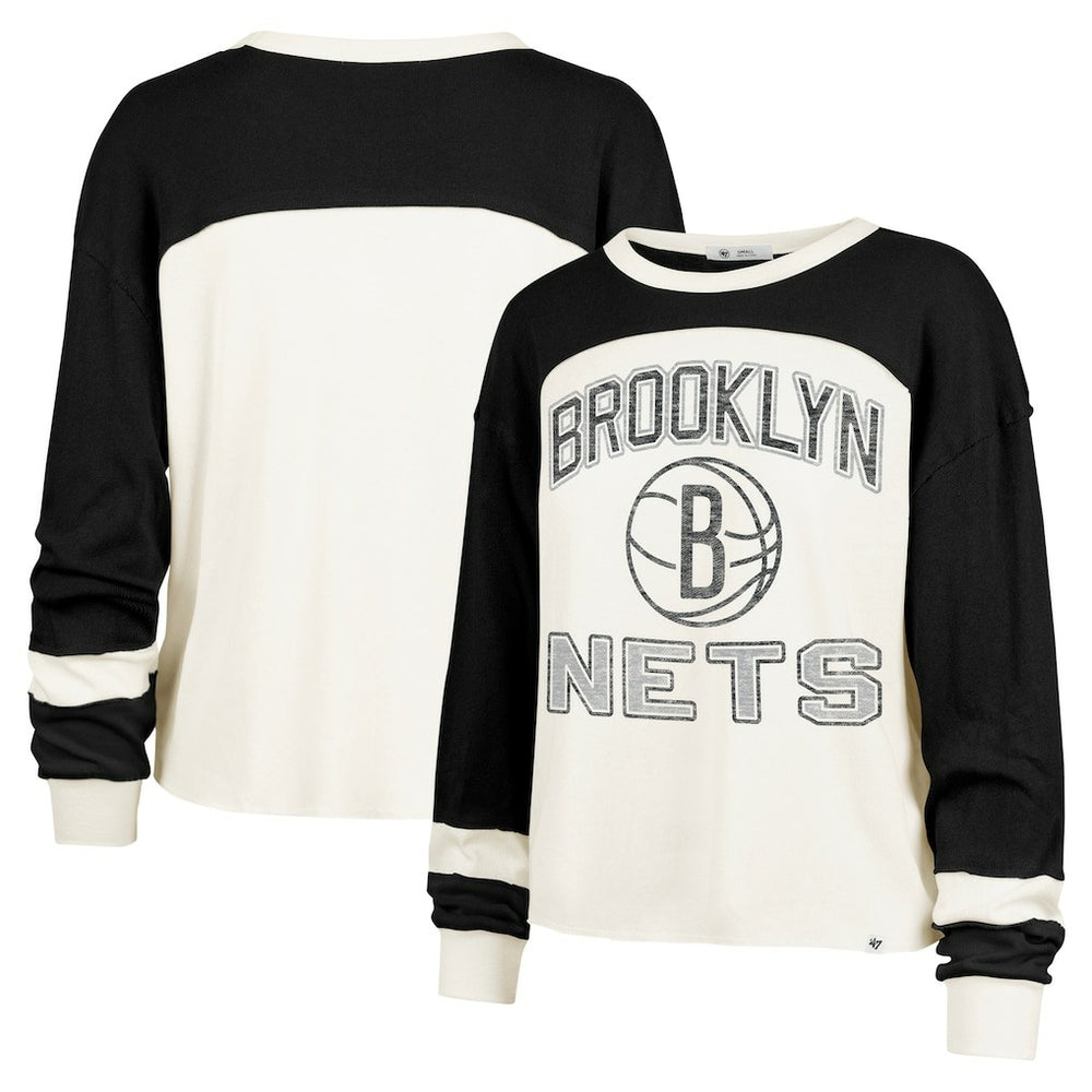 NBA Brooklyn Nets '47 Women's Curve Raglan Long Sleeve T-Shirt