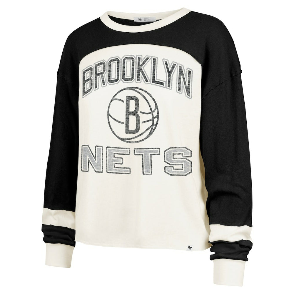 NBA Brooklyn Nets '47 Women's Curve Raglan Long Sleeve T-Shirt