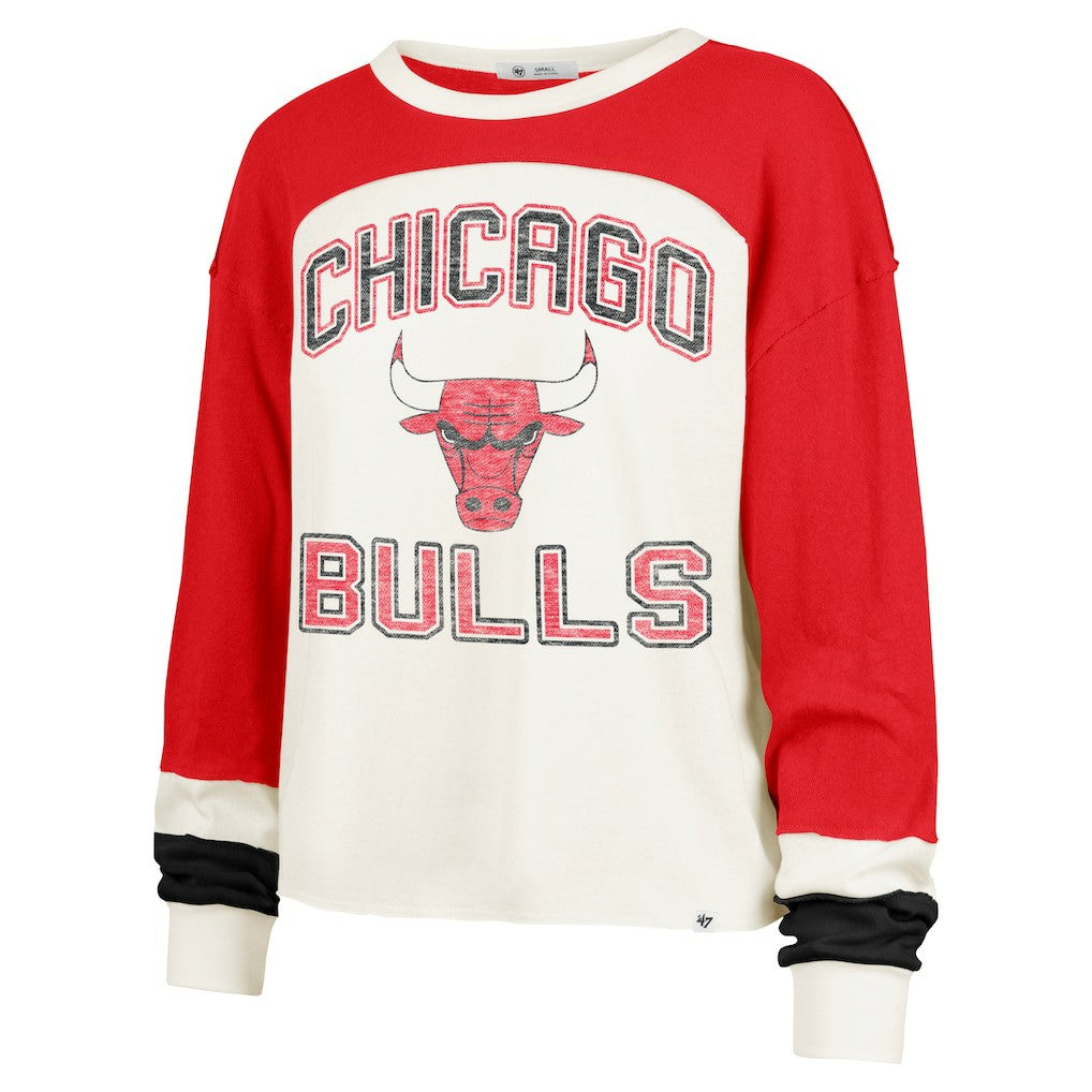 NBA Chicago Bulls '47 Women's Curve Raglan Long Sleeve T-Shirt sale