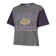 NBA Los Angeles Lakers '47 Women's Rise Clubhouse Ziggy Color Block T-Shirt