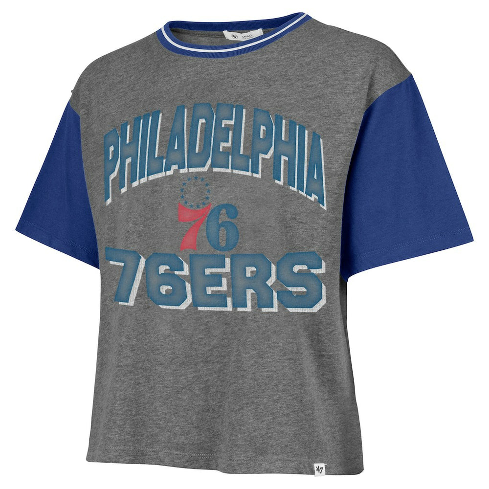NBA Philadelphia 76ers '47 Women's Rise Clubhouse Ziggy Color Block T-Shirt