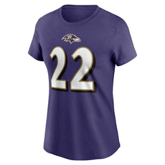 Derrick Henry  Women's Player Name & Number T-Shirt - Baltimore Ravens