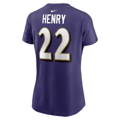 Derrick Henry  Women's Player Name & Number T-Shirt - Baltimore Ravens