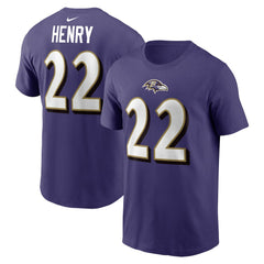 Derrick Henry  Player Name & Number T-Shirt - Baltimore Ravens