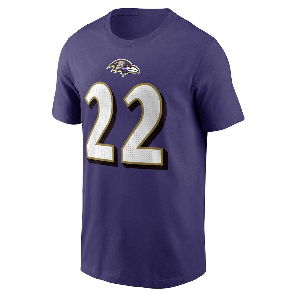 Derrick Henry  Player Name & Number T-Shirt - Baltimore Ravens