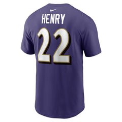 Derrick Henry  Player Name & Number T-Shirt - Baltimore Ravens