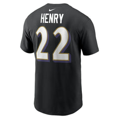 Derrick Henry  Player Name & Number T-Shirt - Baltimore Ravens