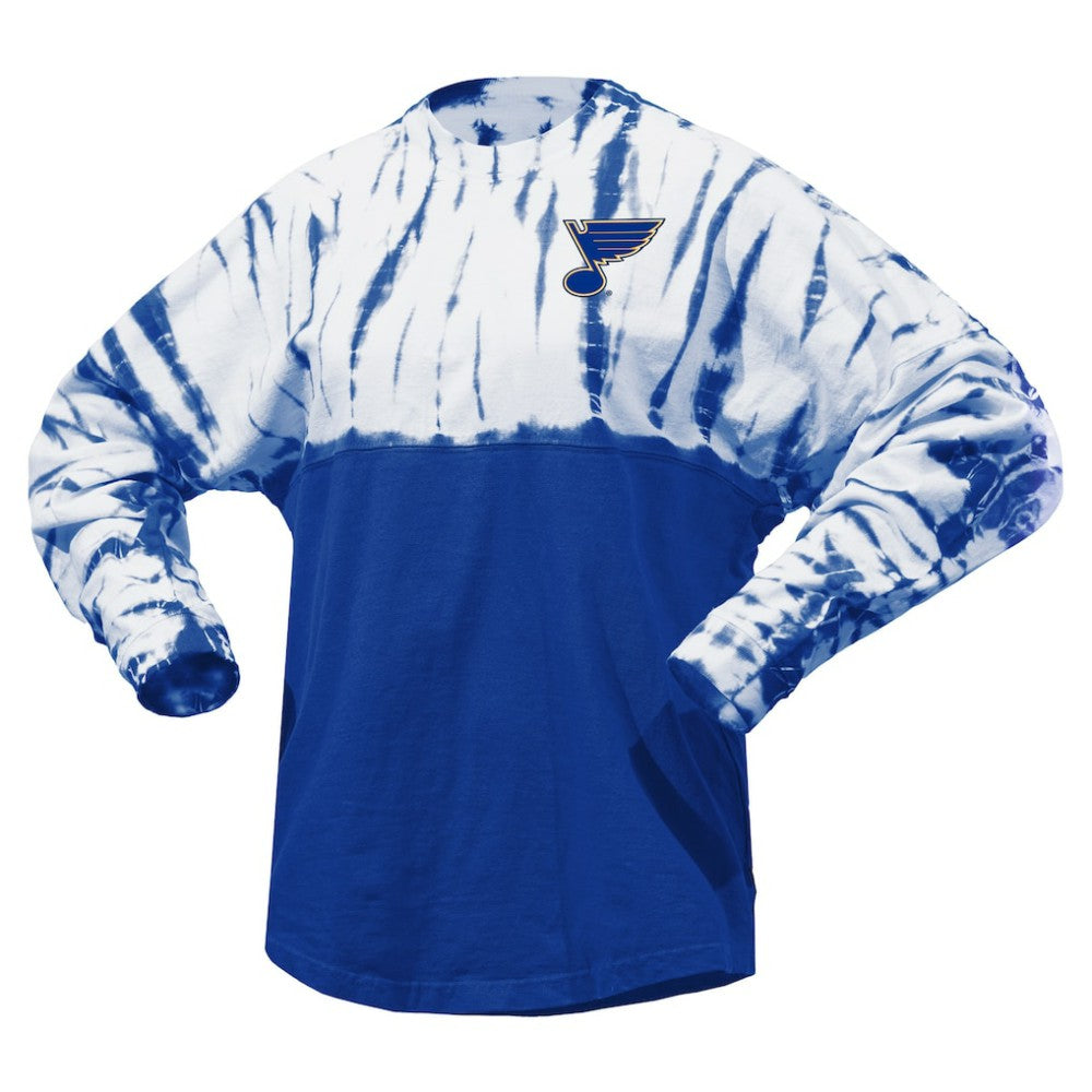 NHL Blue St. Louis Blues Spirit Jersey Unisex Crystal Half Dye Long Sleeve T-Shirt