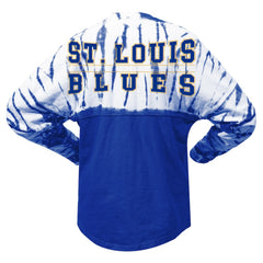 NHL Blue St. Louis Blues Spirit Jersey Unisex Crystal Half Dye Long Sleeve T-Shirt