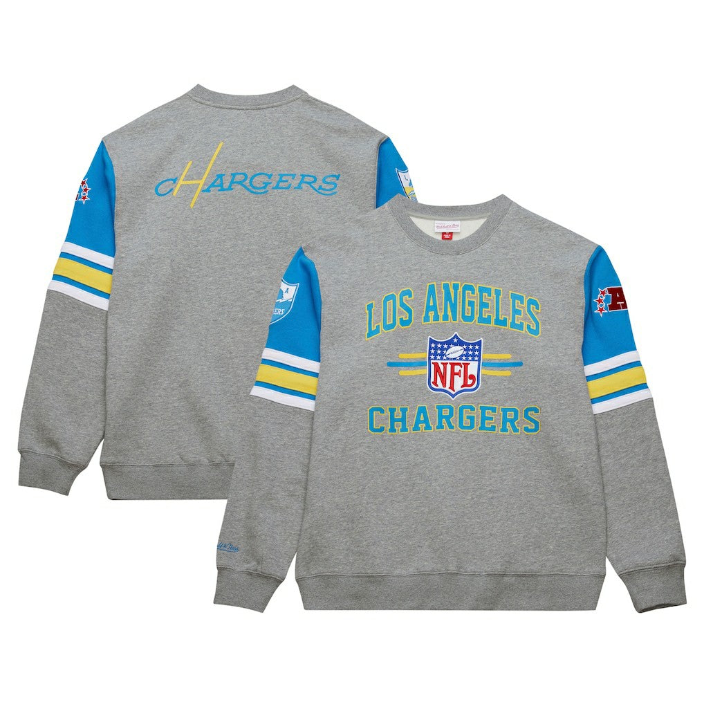 All Over 4.0 Vintage Logo Pullover Sweatshirt - Los Angeles Chargers