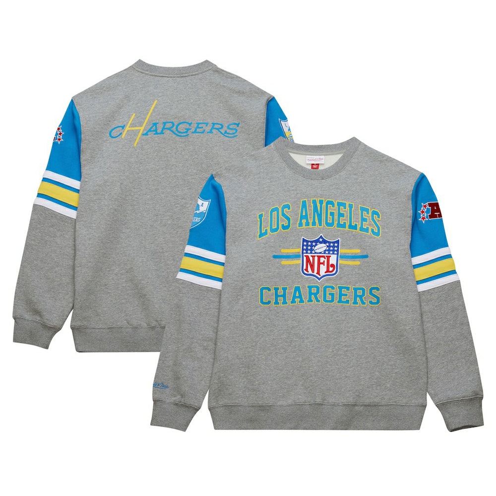 All Over 4.0 Vintage Logo Pullover Sweatshirt - Los Angeles Chargers