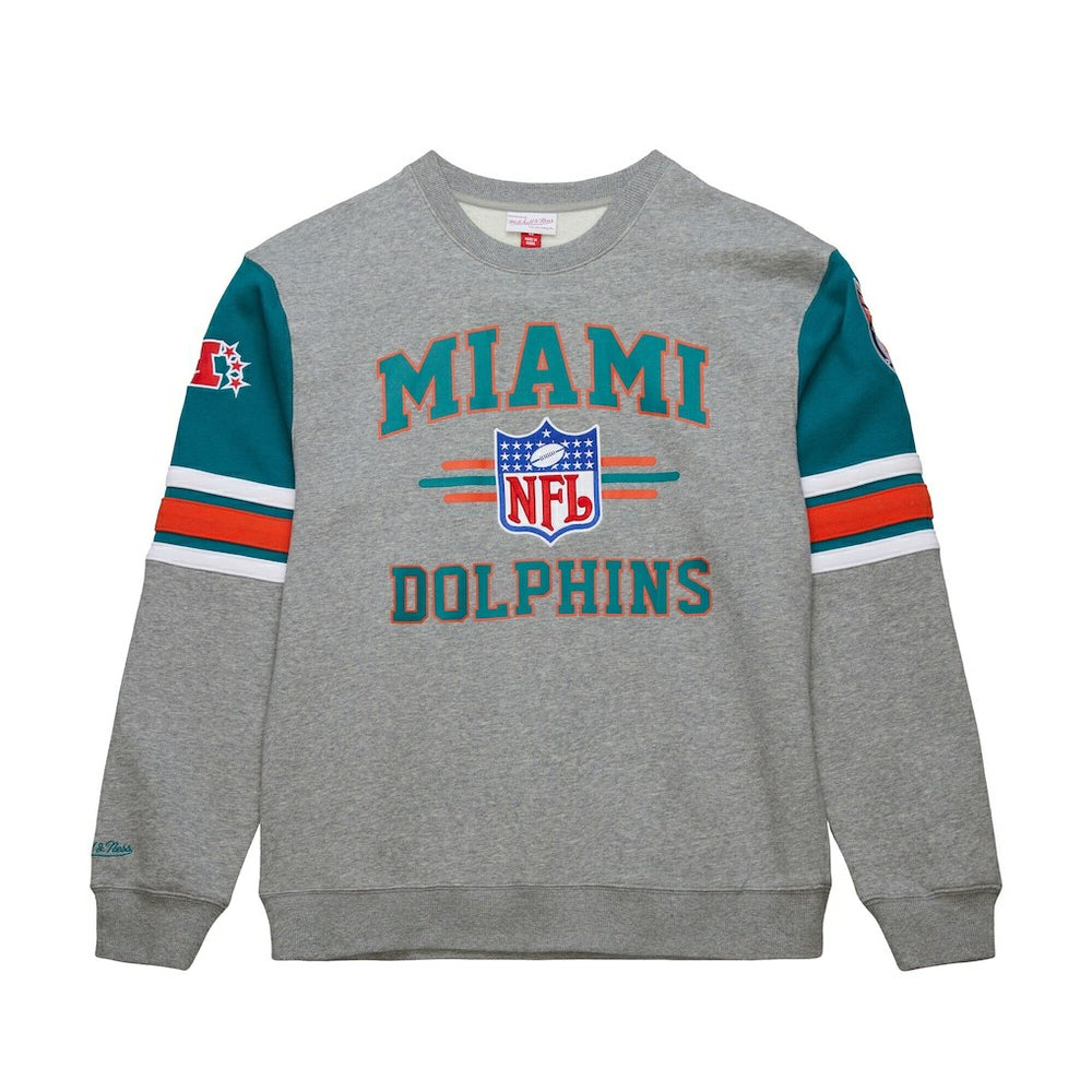 All Over 4.0 Vintage Logo Pullover Sweatshirt - Miami Dolphins