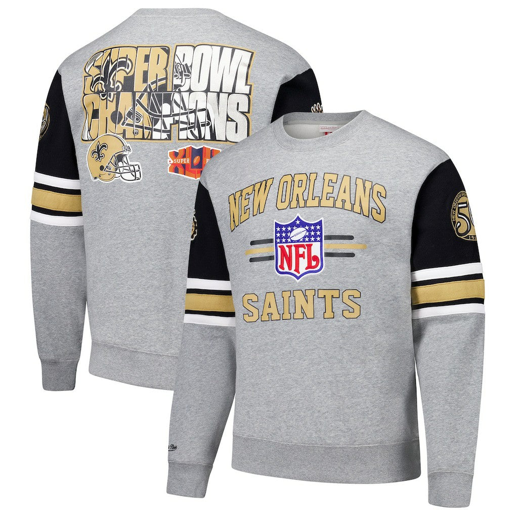 All Over 4.0 Vintage Logo Pullover Sweatshirt - New Orleans Saints
