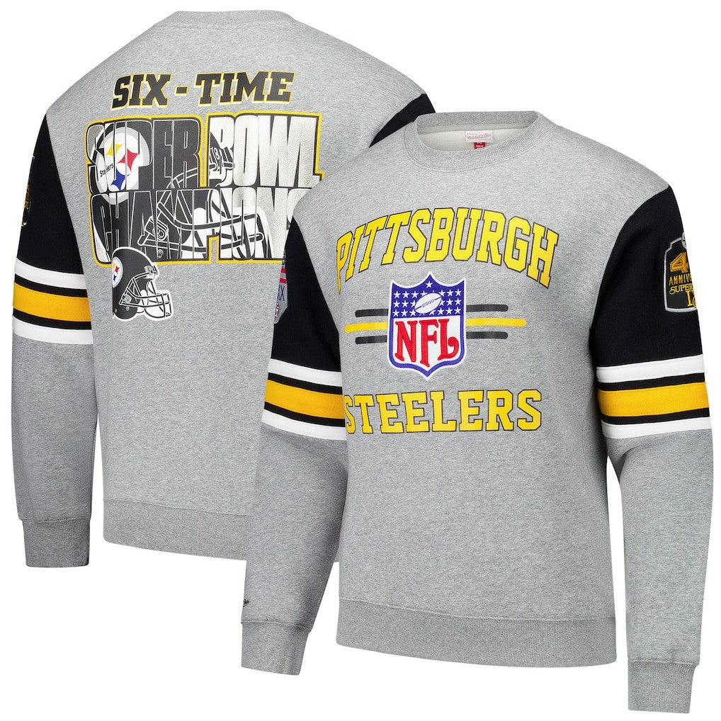 All Over 4.0 Vintage Logo Pullover Sweatshirt - Pittsburgh Steelers