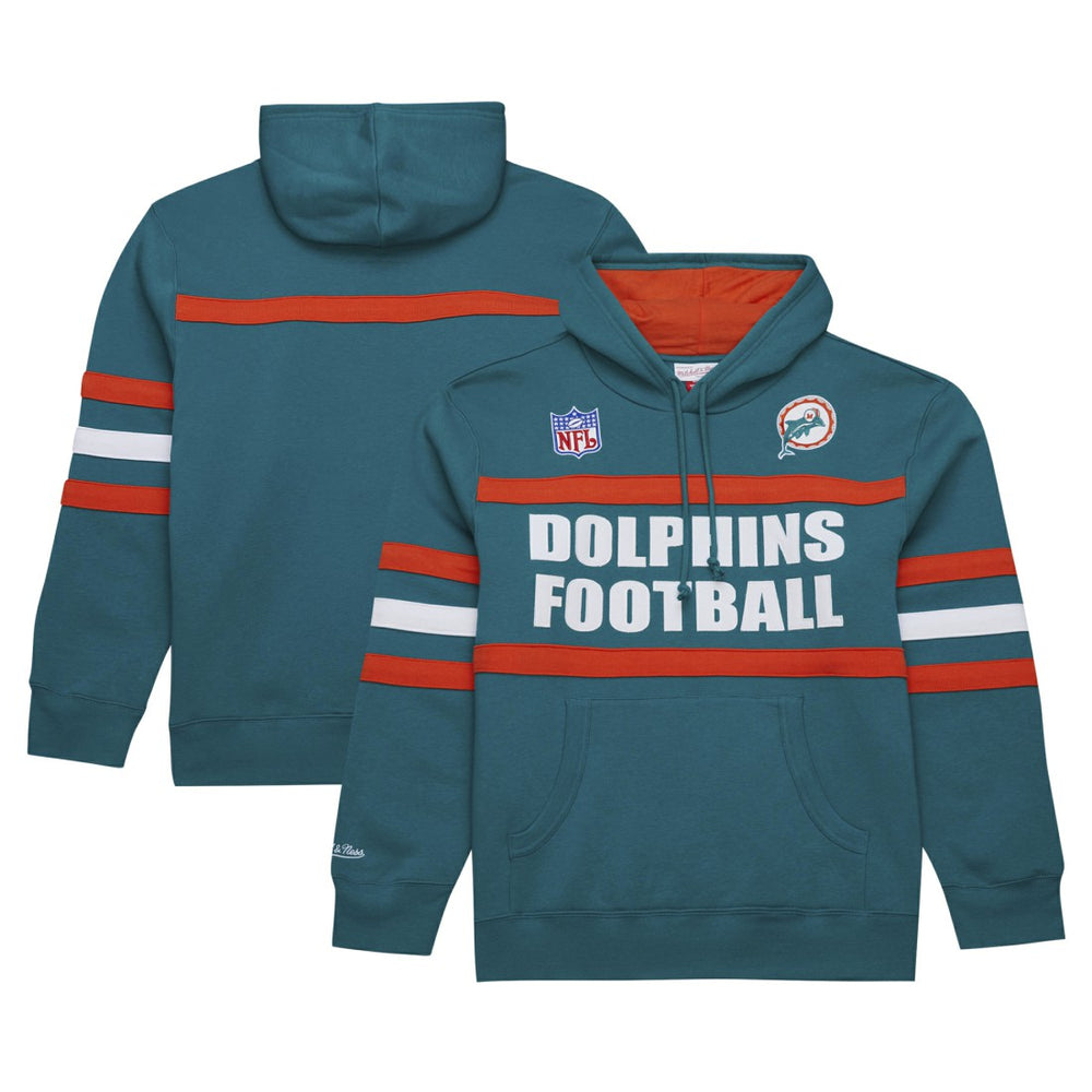 Vintage Logo Head Coach Fleece Pullover Hoodie - Miami Dolphins