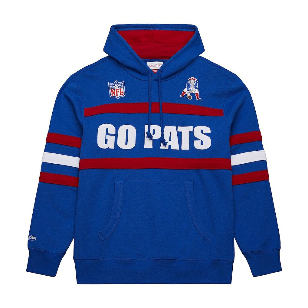Vintage Logo Head Coach Fleece Pullover Hoodie - New England Patriots