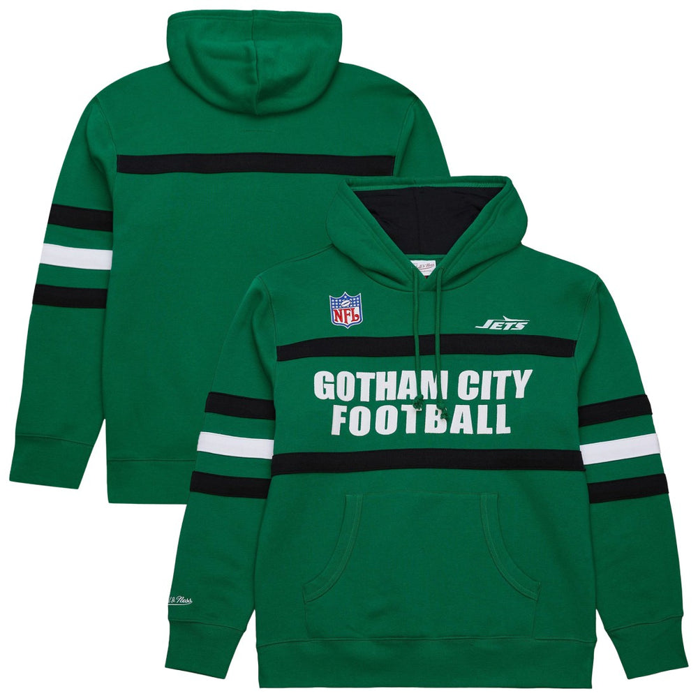 Vintage Logo Head Coach Fleece Pullover Hoodie - New York Jets