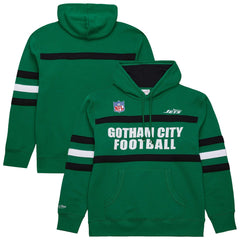Vintage Logo Head Coach Fleece Pullover Hoodie - New York Jets