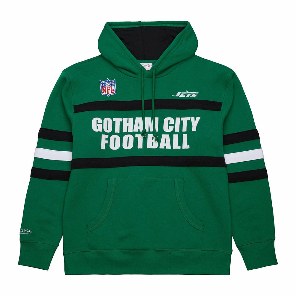 Vintage Logo Head Coach Fleece Pullover Hoodie - New York Jets