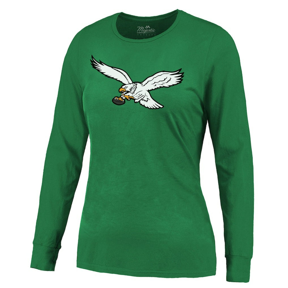 Saquon Barkley  Majestic Threads Women's Name & Number Long Sleeve T-Shirt - Philadelphia Eagles